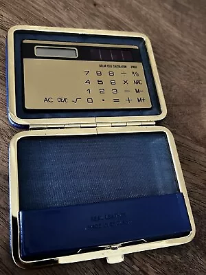 £50 • Buy Credit Card Size Solar Calculator Vintage Real Leather Paramount Universal Comp
