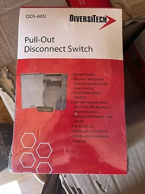 Diveritech 60 Amp Pullout Disconnect Switch DDS-60U  New Sealed Non Fusible • $25