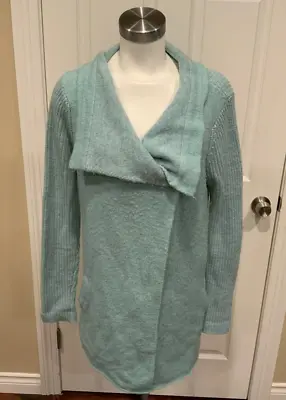 La Fee Verte Anthropologie Light Blue Wrap Cardigan W/ Pockets Size Medium • $35.44