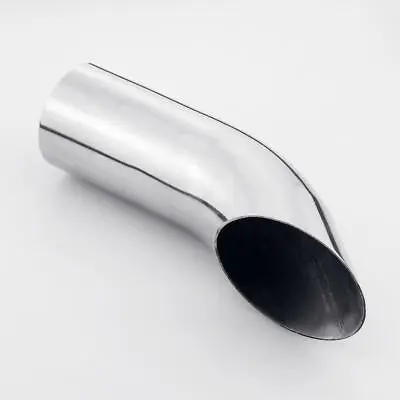 2.25  Inlet Turn Down Exhaust Tip Single Wall Weld On 8  Long Stainless Steel • $27.97