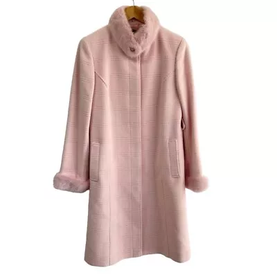 Auth COURREGES - Light Pink Wool Angora Women's Coat • $88