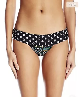 VOLCOM Women's Small TRIBL INSTINCT CHKY  Bottom Swim Surf Beach New • $7.96