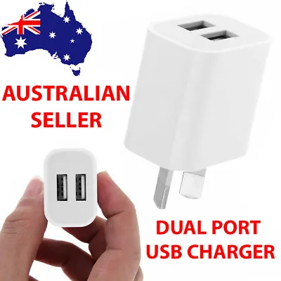 $6.99 • Buy AU Universal Dual USB AC Wall Home Charger Travel 5V 2A Power Adapter Plug Phone