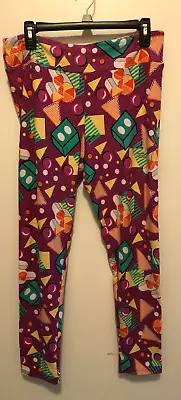 LuLaRoe  TC Leggings  DISNEY 3D  Mickey Mouse Magenta/Pink Colorful • $12.95