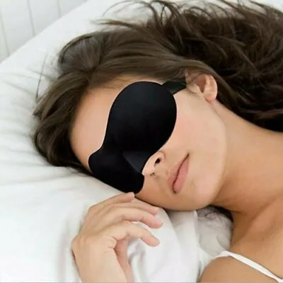 $5.38 • Buy 2 Pack Travel 3D Eye Mask Sleep Soft Padded Shade Cover Rest Relax Blindfold US