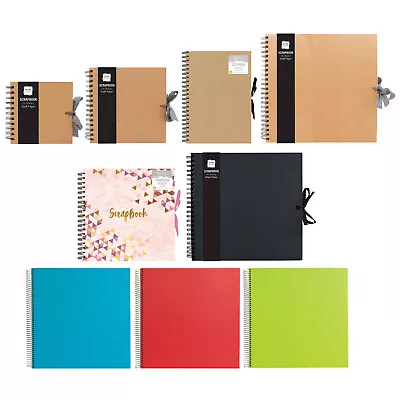 £9.99 • Buy Small Medium Large DIY Scrapbook Photo Album Hardcover Scrapbooking Spiral Book