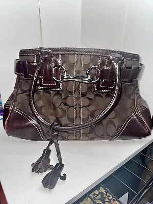 Dark Brown Leather Genuine Coach Handbag - 2006 Design (Almost Vintage!) • $25