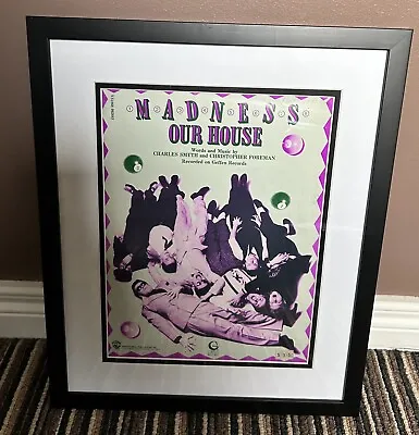 MADNESS - OUR HOUSE - RARE USA SHEET MUSIC Professionally Mounted & Framed • £49.50