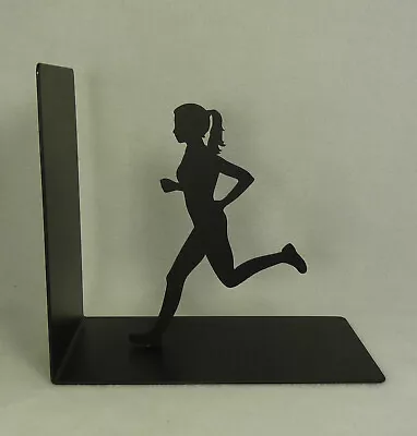 ChalkTalk Sports Running Girl Black Metal Bookend (1) Only • $14.99