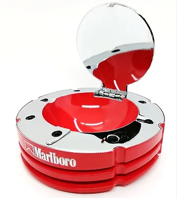 Marlboro Gear Fuel Cap Ashtray Metal Red And Silver Ferrari Used • $69