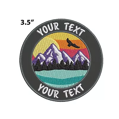 Custom Your Text Personalized Patch Embroidered Iron-on Applique Nature Mountain • $5.87