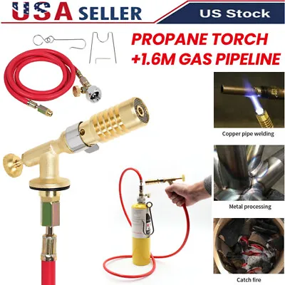 MAPP MAP Propane Gas Welding Torch Plumbing Soldering Brazing Kit With 1.6m Hose • $23.49