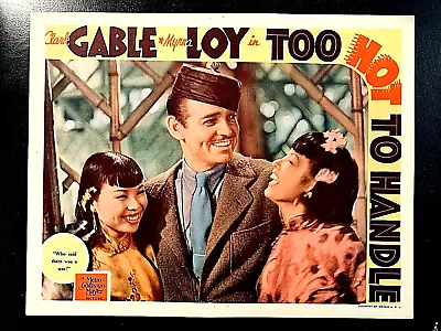 Mgm Too Hot To Handle Original Lobby Card 1938 Clark Cable Myrna Loy • $119.20