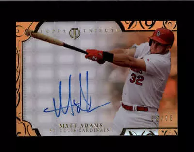 Matt Adams 2015 Topps Tribute Orange On Card Autograph Auto #63/75 Bd2097 • $12.99