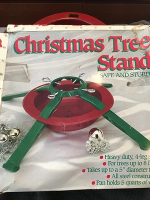 $35.98 • Buy Vintage Christmas Tree Stand Metal In The Box Box Not In Great Shape
