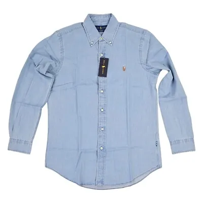 Polo Ralph Lauren Oxford Indigo Shirt Custom Fit Men's • $74.99
