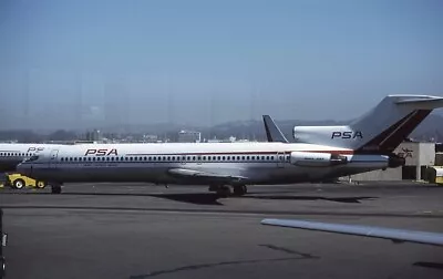 Pacific Southwest Airlines PSA Boeing 727 O/c N529PS 1971- Kodachrome 35mm Slide • $2.99