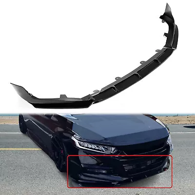 $52.50 • Buy For 2018-2020 Honda Accord 4Dr Painted Gloss Black Front Bumper Lip Splitter Kit