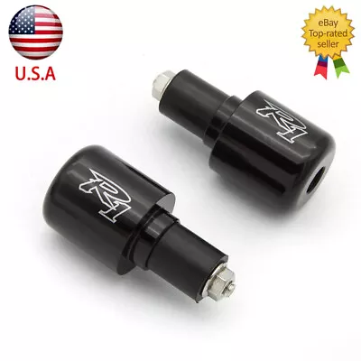 For Yamaha YZF R1 1998-2016 CNC Handle Bar Ends Handlebar Grip Plug Logo Bolt • $13.99