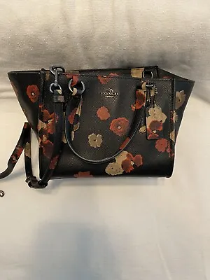 $225 • Buy Coach Mini Crosby Floral Printed Leather Satchel 