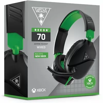 Turtle Beach Recon 70 Wired Gaming Headset (Black/Green) (Xbox One/PS4/Switch/PC • $71.95