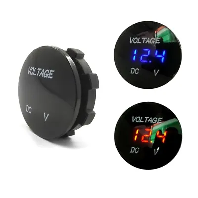 Car Motorcycle Voltmeter DC 12V-24V LED Panel Digital Voltage Volt Meter Display • £4.39