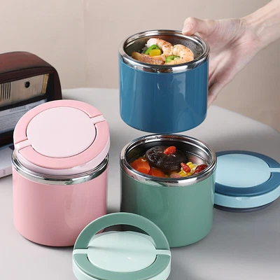$11.99 • Buy 650/1000ml Insulated Food Container Portable Rice Lunch Box Soup Thermos Food AU