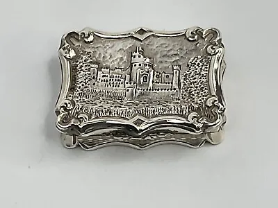 Silver Castle Top Vinaigrette By Nathaniel Mills Birmingham 1852 • £995