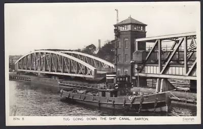 BARTON Nr Manchester Tug Boat Going Down The Canal Aqueduct RP # BTN.8 By Frith • £7