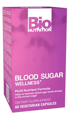 BIO NUTRITION Blood Sugar Wellness - 60 Vegetarian Capsules • $21.99