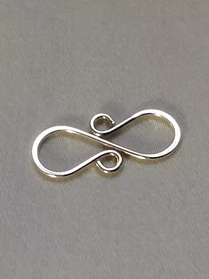 1 Large Sterling Silver S Hook Clasp/connector 925 Sterling Silver Finding UK  • £6.10