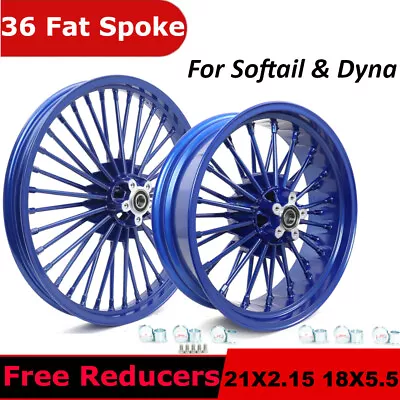 21x2.15 18x5.5 Fat Spoke Wheels Rim For Harley Softail Night Train Deuce FXST • $609.99
