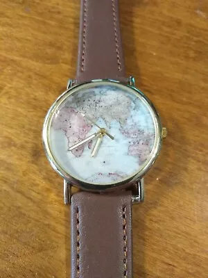 Vintage World Map Unisex  Watch Running W/new Battery M • $18