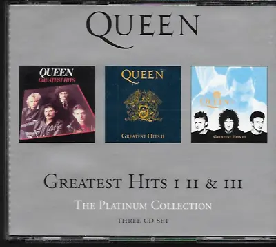 £8.99 • Buy Queen Greatest Hits 1, 2 & 3 Cd Boxset I Ii & Iii Platinum Collection 51 Tracks