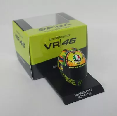 MINICHAMPS Valentino Rossi Model Miniature Helmet Moto AGV 1/10 Motogp 2013 • £16.56