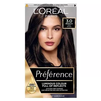 L'Oreal Preference Permanent Colour 3.0 Brasilia Dark Brown • £12.97