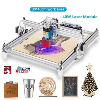 CRONOS 40W Laser Engraving CNC Cutting Machine DIY Engraver 300x400mm • £165