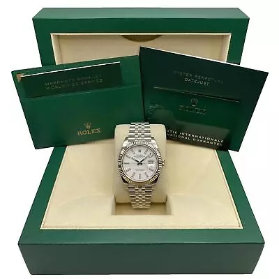 Rolex Datejust 41 126334 Steel Fluted Bezel White Dial Automatic Watch B&P 2023 • $14250