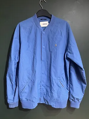 Mens Farah Jacket M Blue Bomber • £7.95