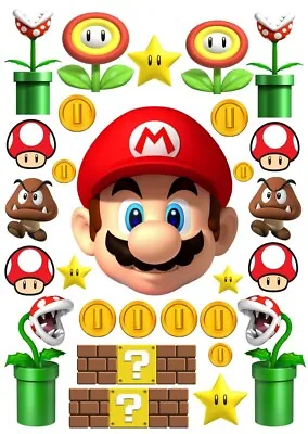 Super Mario Cake Topper Bundle. Premium Edible Icing Sheet • £6.10