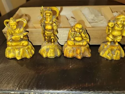 1900-1930 Vintage Japanese 7 Lucky Gods Figurines • $75