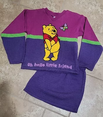 Vintage Disney Winnie The Pooh Girls Size 6/6x Sweater Skirt Outfit Never Worn  • $19.49