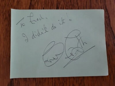 £9.99 • Buy Bruce Forsyth Hand Signed Album Page- Strictly  / The Generation Game 