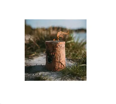 Wooden Fire Log BBQ Centrepiece Garden Camping Candle Wood Torch • £9.78