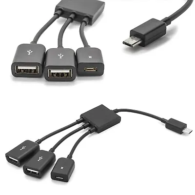 For Samsung Tab/Note Premium OTG 3in1 Set USB Connection Kit Adapter Cable • £27.84