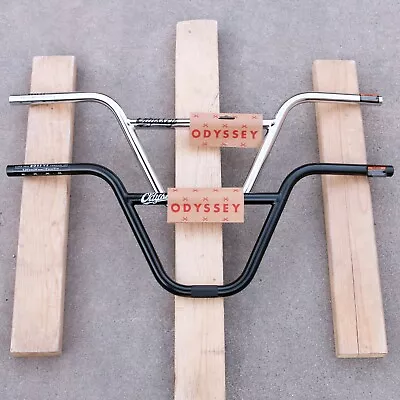 ODYSSEY BMX BIKE BOSS V2 HANDLEBAR 9.25  RISE BLACK CHROME BARS • $89.95