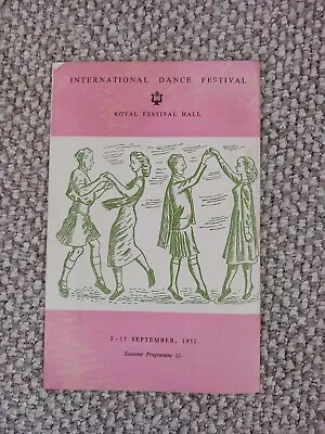 ROYAL FESTIVAL HALL Festival Of Britain Dancing Concert Programme September 1951 • £2