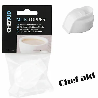 2 X Milk Bottle Pourer Topper Lid Kitchen Gadget Utensil Glass Chef Aid • £4.98