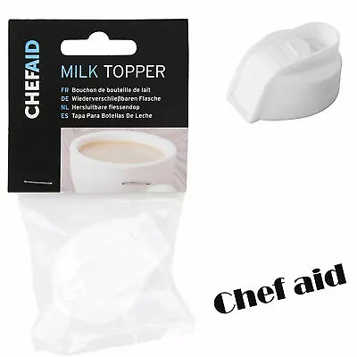 Chef Aid Milk Bottle Pourer Topper Lid Kitchen Gadget Utensil Glass • £4.29