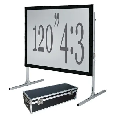 120  Fast Fold Projection Screen Front And Rear 4:3 HD Fastfold Fixed/framed • £570